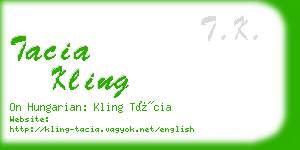 tacia kling business card